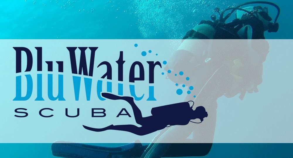 Blu Water Scuba header with logo