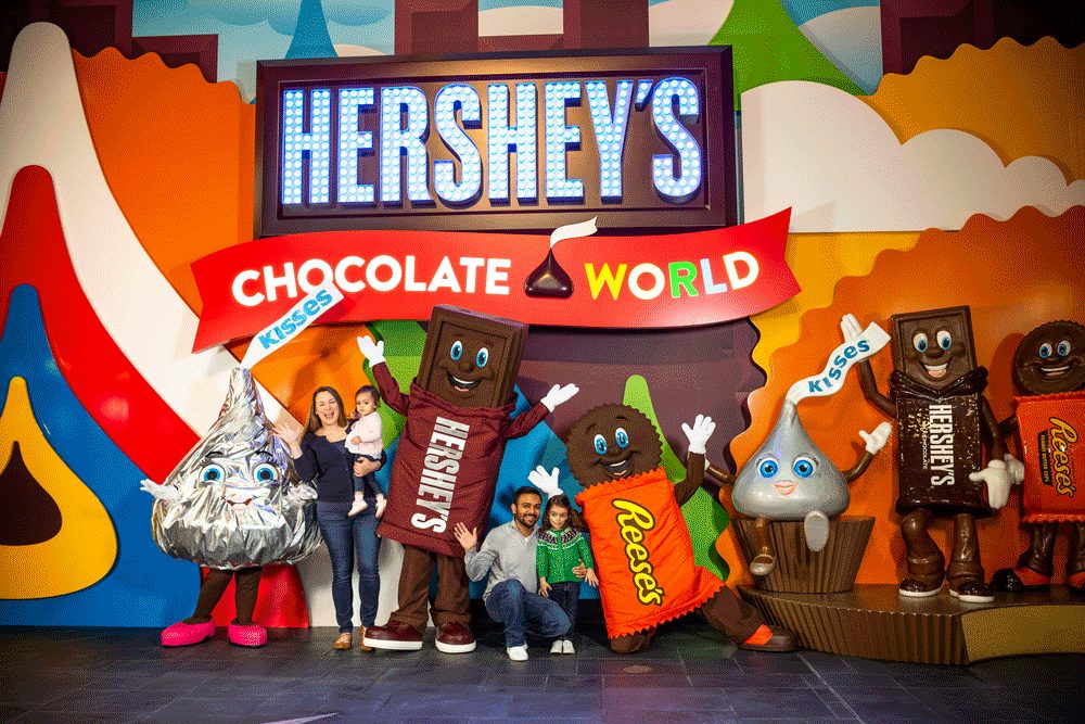 HCW family with Hershey Characters