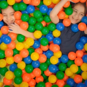 Kids playing in sensory ball pit at First Step